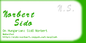 norbert sido business card